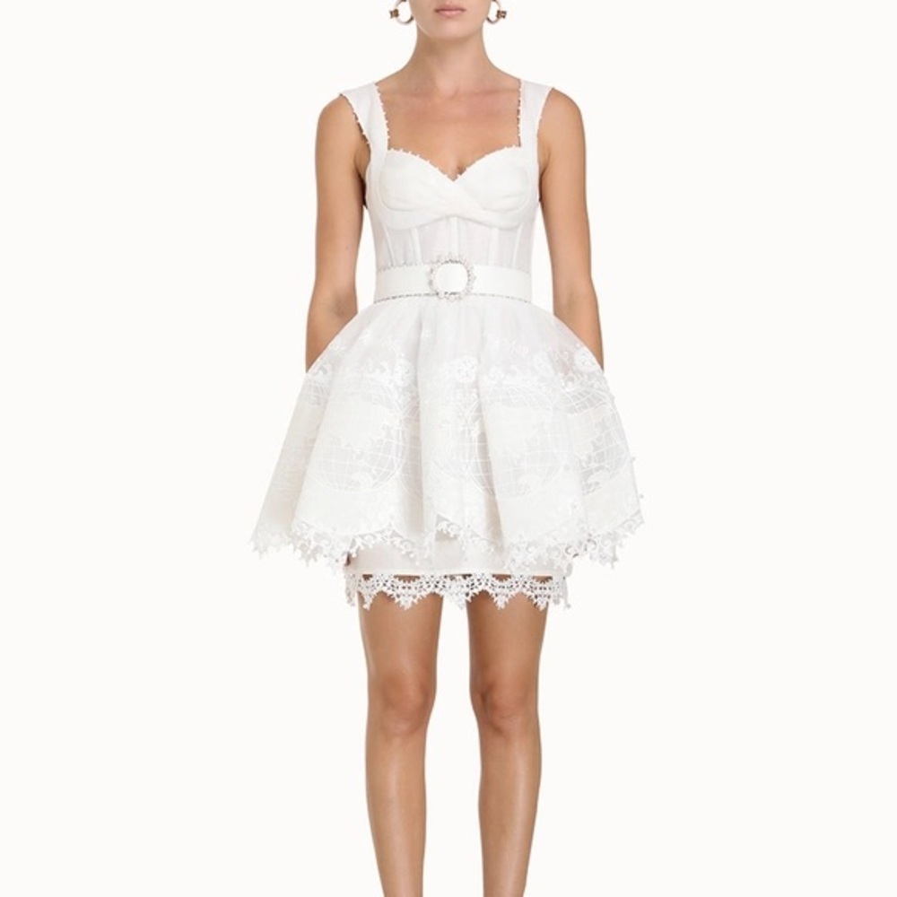 ZIMMERMANN The High Tide Embroidered Mini in Ivory - Picture 7 of 7